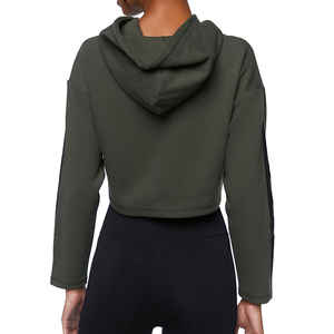Sudaderas con Capucha Cortas para Mujer, Cómodas, en Stock, 100% Algodón, Estilo Urbano, Manga Larga, para Invierno, Venta al Por Mayor - Product Image 4