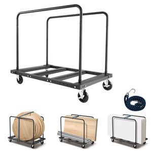 Carrello per Cartongesso con Capacità di Carico di 816 kg e Pannelli in Acciaio, Carrello per Trasporto Legname e Cartongesso con Ruote Girevoli da 5 Pollici - Product Image 1