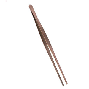 SIGAL MEDCO Pince de Chef de Cuisine pour Plats, Lot de 2, 10 Pouces Droites et 8 Pouces Inclinées, en Acier Inoxydable, Revêtement Plasma Or Rose, Respirantes - Product Image 5