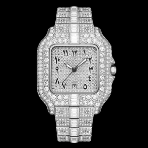 Reloj Deportivo Cuadrado Unisex de Lujo BALAJI JEWELS, 41 mm, Acero Inoxidable, Resistente al Agua 10 Bar, Esfera de Cristal de Zafiro, Cuarzo - Product Image 3