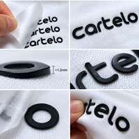 Étiquettes personnalisées en silicone 3D gaufré, écologiques, à coudre, imprimées par transfert thermique pour vêtements, chaussures, fabriquées par YC Manufacturer