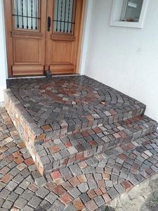 Cobbles Sandstone Tile Paving <b>Stones</b> Tumbled Surface Rustic Design Outdoor Use Machine cut paving <b>stones</b> Outdoor courtyard sands - Product Image 2