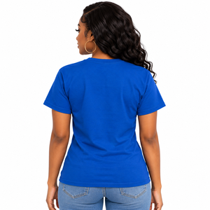 Camiseta Azul Rey Sigma Gamma Rho con Letras Griegas Doradas Est. 1922, Manga Corta, Cuello Redondo, Ropa Casual de Hermandad Griega - Product Image 2
