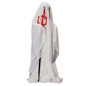 Fantasma Animatrónico de Halloween de 4.3 pies con Tridente, Luces Verdes Activadas por Sonido, Decoraciones para Fiestas al Aire Libre - Product Image 2