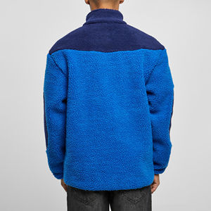 Chaqueta de Invierno Cálida de Forro Polar Sherpa con Capucha Holgada y Bolsillo con Cremallera, Chaqueta de Forro Polar Sherpa Personalizada a Prueba de Viento para Hombre - Product Image 3