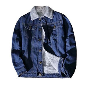 Chaqueta Vaquera Azul Vintage para Hombre, Estilo Casual Urbano, Chaqueta de Mezclilla con Logotipo Personalizado, Proveedor OEM ODM - Product Image 4