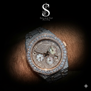 Reloj de Lujo Automático de Plata de Ley 925 con Moissanita para Hombre, Totalmente Cubierto de Diamantes, Cronógrafo, Estilo Hip Hop, Elegante y Ejecutivo - Product Image 1