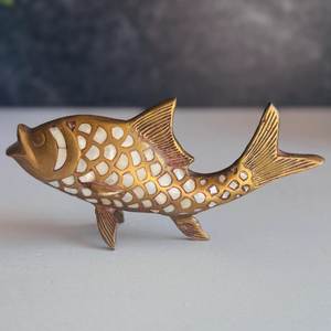 Escultura de Pez en Latón Premium, Estatua de Animal para Decoración de Salón y Exhibición Coleccionable - Product Image 6