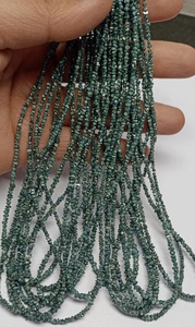 Perles de diamant brut de couleur bleu naturel non taillées, taille 3 mm à 4 mm, éclats de cristal brut, perles de pierres précieuses en vrac pour la fabrication de bijoux en gros - Product Image 4