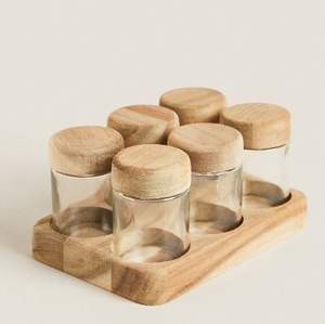 Boîte à épices ronde en bois avec bols en acier inoxydable – Boîte à épices indienne traditionnelle – Prix de gros direct usine - Product Image 3