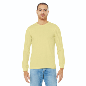 Camiseta de manga larga para hombre, personalizada, de alta calidad, con efecto degradado, lavada al ácido, 100% algodón, transpirable, económica y de corte holgado. - Product Image 1