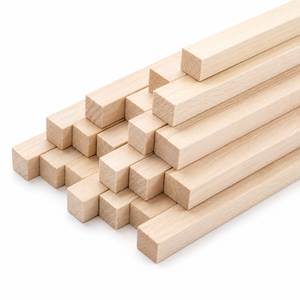 แท่งไม้ป็อปลาร์สี่เหลี่ยมแบบยังไม่เสร็จขนาด 96 นิ้ว สำหรับงาน DIY งานฝีมือ ทำเฟอร์นิเจอร์ ตกแต่งบ้าน ขนาดสั่งทำได้ ยี่ห้อ OEM EFS - Product Image 1