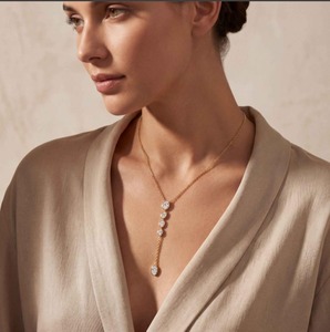 Collar Moderno con Colgante en Forma de Y, con Diamante Ovalado Cultivado en Laboratorio de 2.32 CTW, Engastado en Oro Rosa de 9K - Product Image 5