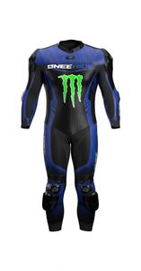 Traje de Carreras MotoCP de Cuero Genuino Premium de Una Pieza con Protectores y Joroba para Días de Pista - Product Image 1