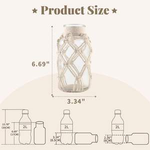 Premium Natural Jute Flower Vase – <b>Rustic</b> Handmade Decorative Flower Holder for Table, <b>Shelf</b> and Modern Home Decor - Product Image 6