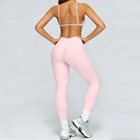 Ensemble de sport 2 pièces XW-AWX8002-3+ACK8002-1 pour femme : Tenue de fitness, yoga et pilates personnalisée