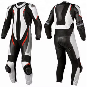 Combinaison de moto en cuir de vachette d'une seule pièce, coupe-vent, grande taille, anti-chute, résistante à l'usure, vêtements de sport pour hommes, plusieurs couleurs - Product Image 5
