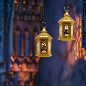 โคมไฟโลหะลายพระจันทร์และดวงดาวสำหรับตกแต่งบ้าน - Product Image 3