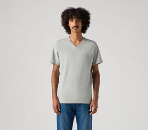 Camisetas de algodón con cuello en V para hombre, venta al por mayor, camisetas de algodón ajustadas sin estampado para hombre, nueva llegada, venta al por mayor - Product Image 1