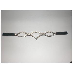 Cristal ostentoso para cejas de caballo, banda de cuero de color negro, cristal de Rhin stone - Product Image 5