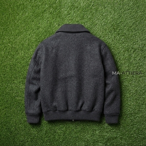 เสื้อแจ็คเก็ตบอมเบอร์สีเทาชาร์โคลสำหรับผู้ชาย เสื้อแจ็คเก็ตฤดูหนาวขายส่งสำหรับผู้ชาย เสื้อแจ็คเก็ตแฟชั่นลำลองแบบมีซิปสำหรับผู้ชาย - Product Image 5