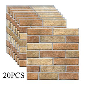 20 pezzi 30x30 cm marrone chiaro marrone scuro adesivi per piastrelle da parete per la cucina del bagno decorazione della parete Peel-and-Peak - Product Image 1