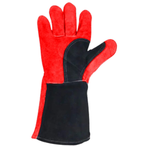 Heavy-Duty Cowhide Split Leather Safety Gloves <b>Fire</b> Resistant Heat & Abrasion Resistant Spark Protected for Industrial Use - Product Image 2