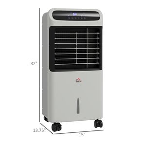 Ventilatore Evaporativo Mobile 3 in 1 a Risparmio Energetico Grigio con Telecomando, Timer e Oscillazione per Casa, Ufficio, Camera da Letto, Funzione di Raffreddamento a Ghiaccio - Product Image 3