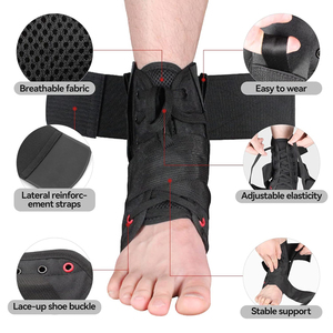 Adjustable Neoprene <b>Ankle</b> <b>Support</b> Brace With Hook Loop Closure Soft Breathable Compression Wrap For Unisex Sports Rehabilitation - Product Image 4