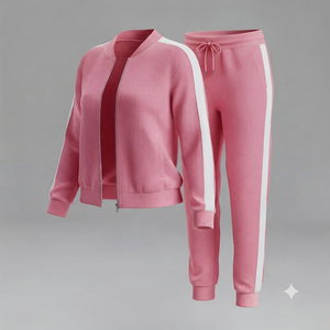 Conjunto Deportivo de 2 Piezas para Mujer, Pantalones Largos de Invierno con Diseño de Logotipo Personalizado al por Mayor, Traje de Gimnasio con Cremallera, Ropa Deportiva para Mujer - Product Image 1