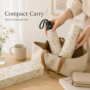 Paraguas Plegable Compacto de Viaje con Protección UPF50+, Diseño Japonés/Coreano OEM, 97 cm de Diámetro, Apertura Automática, Logotipo Personalizado, 3 Pliegues, con Caja de Regalo - Product Image 4