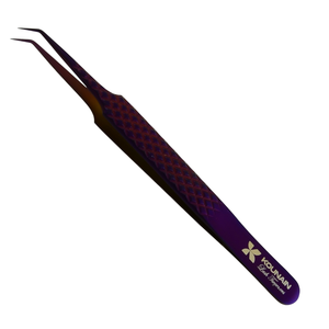 Pinzas Profesionales de Acero Inoxidable de 12 cm para Extensión de Pestañas, Punta Lisa, Recta y Curva, Recubrimiento de Plasma Arcoíris, Duraderas - Product Image 4