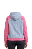Sudadera con Capucha de Manga Raglán de Mezclilla Estampada Personalizada para Mujer, Ropa de Invierno para Hermandades Griegas, Insignia Frontal, Tela de Forro Polar, Rosa y Verde