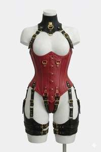 Conjunto de Arnés de Cuero Estilo Bondage Sexy, Lencería Fetichista de Tela No Tejida - Product Image 2