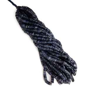 Perles de pierre précieuse naturelle de labradorite, facettées, en forme de pneu, pierres lâches pour la fabrication de bijoux, brin de plusieurs pouces, haute qualité - Product Image 1