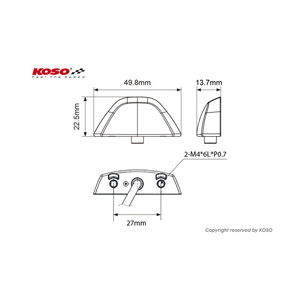 KOSO Universal GL01 ไฟท้าย LED สีดำ ไฟเบรคสำหรับรถจักรยานยนต์ - Product Image 4