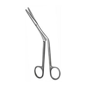 Ciseaux chirurgicaux réutilisables Heymann ENT professionnels de qualité supérieure (argent) en acier inoxydable courbé pour la rhinoplastie et les interventions nasales - Product Image 1