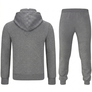 Conjunto Deportivo Personalizado para Hombre, Sudadera con Capucha y Cremallera Completa, 100% Algodón, Estilo Casual de Invierno, Servicio OEM de Marca Privada - Product Image 3