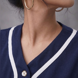 Ladies Button <b>Down</b> Baseball Jerseys Women’s Oversized Baseball Jersey Women's Top Baseball Jersey V-Neck Baseball Shirts - Product Image 4