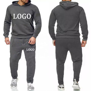ODM <b>Men</b> Workout <b>Pullover</b> Tracksuit Long Sleeve Running Jogging Athletic Sports Winter Hooded Heavyweight 100% Cotton Tracksuits - Product Image 4