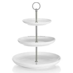 คอลเลกชันการอบขนมที่ดีที่สุด3ชั้นแบบพกพาขาตั้ง/ถาดทำจากไม้สีดำหรูหราด้ามจับสีทองราชวงศ์ใหม่สำหรับการฉลองการหมั้น - Product Image 3