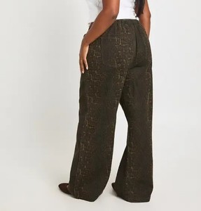 Jeans de Mezclilla de Algodón Premium para Mujer, Corte Ancho, Cintura Alta, Bordado Personalizado, Proveedor de Ropa al por Mayor, Jeans Casuales de Corte Boot Cut - Product Image 2
