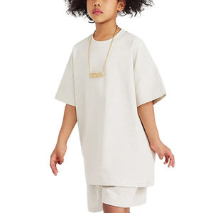 T-shirt Enfant Printemps-Été Coton Pur 220G Couleur Unie Coupe Ample Manches Courtes Unisexe - Product Image 6