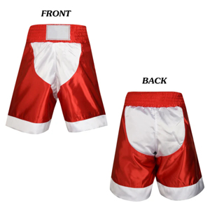 Ensemble de boxe rouge et blanc pour homme : débardeur et short en polyester respirant, sublimation, tenue de sport - Product Image 2