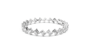 925เพชรธรรมชาติเงินสเตอร์ลิงสร้อยข้อมือเงินสีขาวเครื่องประดับที่ไร้กาลเวลาสำหรับการค้าปลีกหรู - Product Image 4