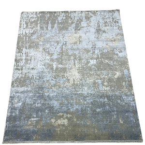 Tapis artisanal Pahadiya en laine nuageuse, tapis texturé abstrait de qualité supérieure à poils ras pour salons modernes - Product Image 4