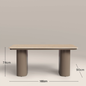 Ensemble de salle à manger moderne avec table rectangulaire et six chaises à dossier solide pour l'ameublement de la maison - Product Image 5