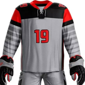 Best Selling Unisex Ice Hockey Uniforms 100% Polyester Breathable Eco-Friendly Anti-Bacterial Soft Touch Sets Custom Plus Size - Product Image 5