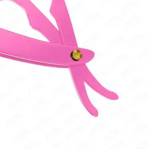 Navaja de Barbero Recta para el Rostro, con Logotipo Personalizado, Hoja Plegable, Afeitado Profesional, de Primera Calidad, para Salón y Cuidado Personal, con Acabado Rosado - Product Image 2