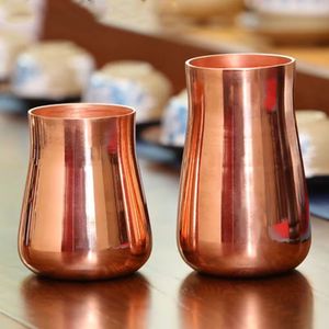 Daily Use Copper Glass Tumbler Supplier Ayurvedic Drinking Water Cup Bulk Export Metal <b>Drinkware</b> India - Product Image 5